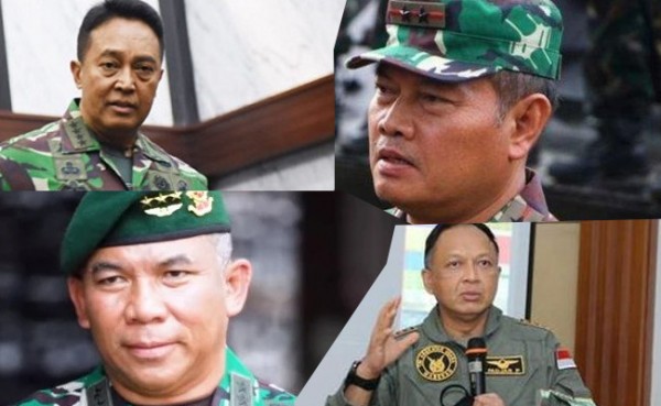 Jenderal Andika Perkasa, Yudo Margono, Eko Margiyono, dan Fadjar Prasetyo (foto:malangtimes)