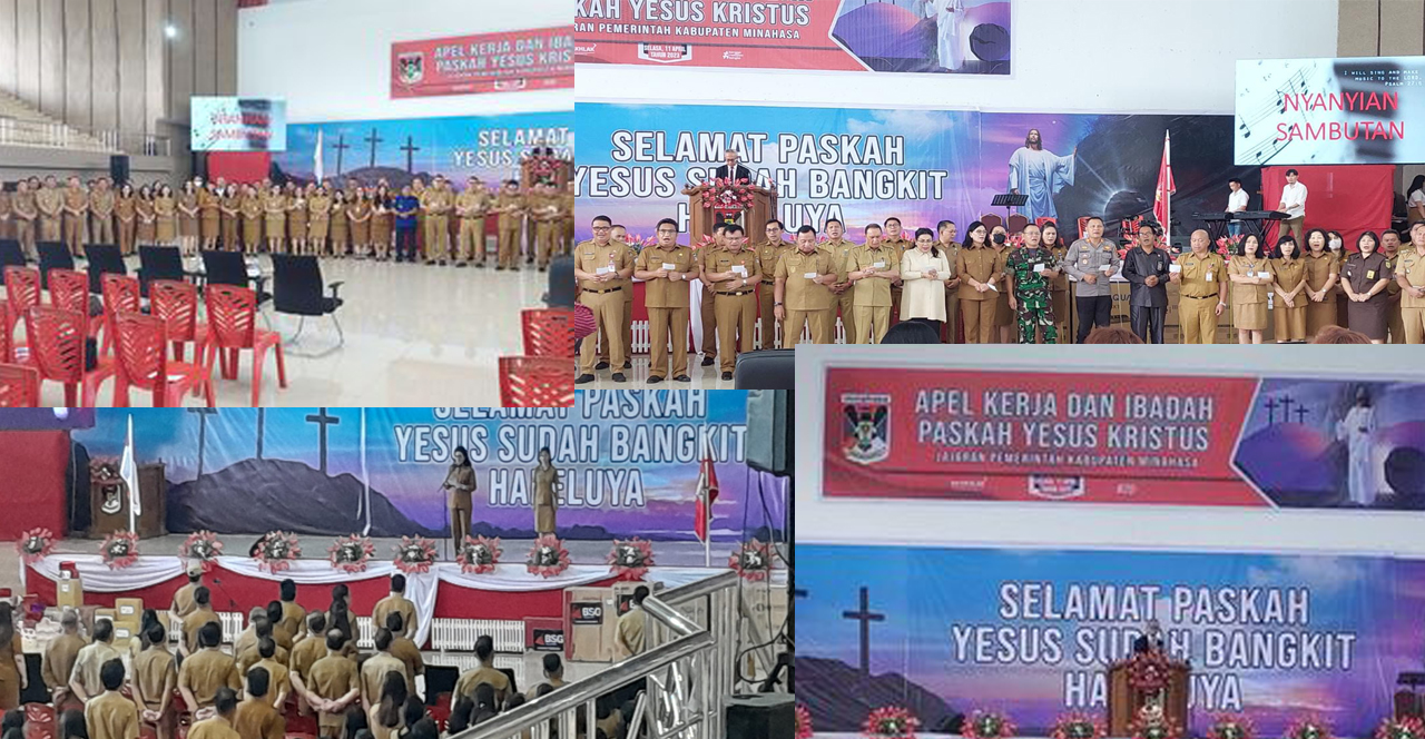 Apel dan Ibadah Paskah Jajaran Pemkab Minahasa